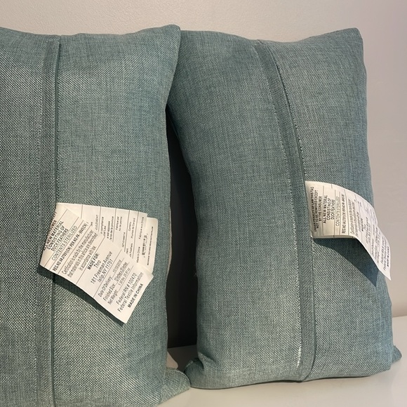 EUC Set of 2 Beautiful Rectangular Duck Filled Accent Pillows - Picture 12 of 13